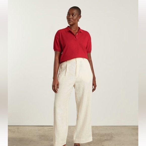 NWT Everlane Pique Organic Cotton Polo in Goji Berry Size Small - Picture 13 of 13